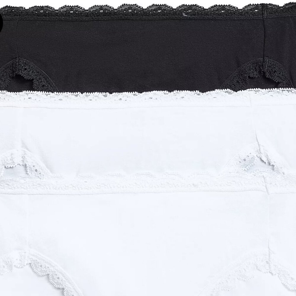 B.tempt'd by Wacoal Women's Inspired Eyelet Hi-Leg Panty 3 Pack in Basic M NWT